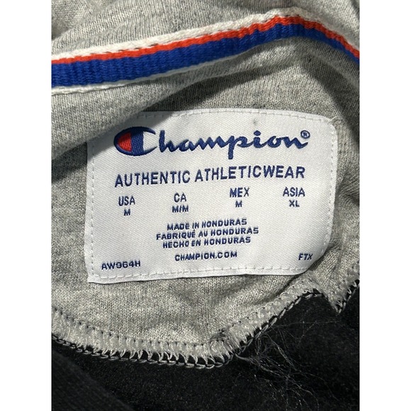 Champion Mens Graphic‎ Hoodie Pullover Mens Medium Black Cotton - Picture 2 of 8